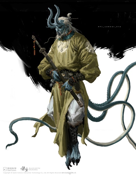 Review of Black Myth: Wukong's artistic design: Stunning concept art displaying the Monkey King amidst ancient Chinese myths