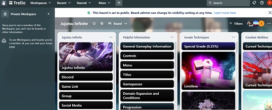 Jujutsu Lineage Trello Discord 2024 Game