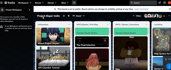 Project Slayers Trello Discord 2024 Game